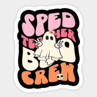 Sped Teacher Boo Crew Halloween Costume Sped Ed Team Sticker